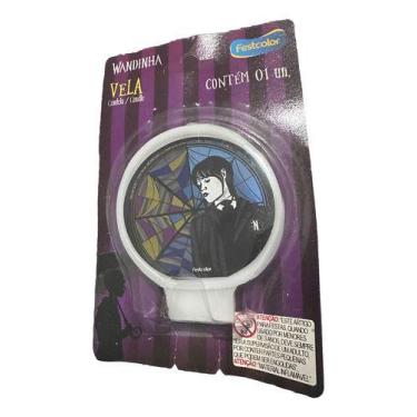 Imagem de Vela Plana Wandinha Festa Kit Aniversário - Festcolor