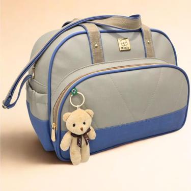 Imagem de Bolsa Grande Bebe Maternidade Classic Enxoval Miellu Bolsas com Urso C