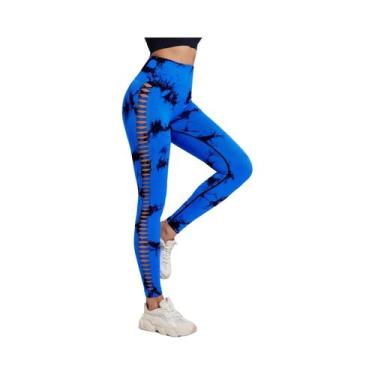 Imagem de Leggings Femininas De Cintura Alta Tie Dye Para Academia, Calças Casua