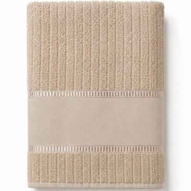 Imagem de Toalha de Mãos e Lavabo Ponto Russo 30x50CM 100% Algodão 380g-m2 Barra para Bordar Camurça Bene Casa
