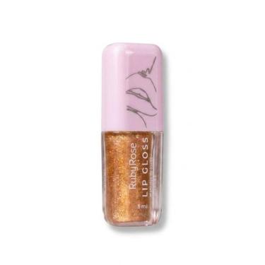 Imagem de Lip Gloss Brilho Labial Ruby Rose Firefly Acabamento Luminoso Para Maq