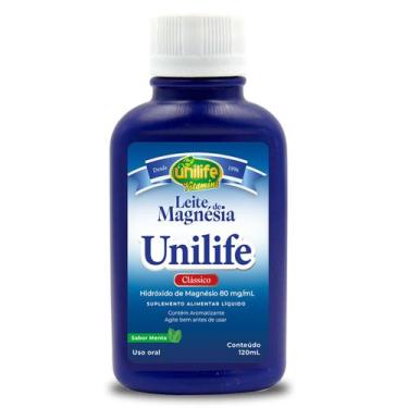 Imagem de Leite de Magnésia Hidróxido de Magnésio 8% Unilife Sabor Menta 120 ml