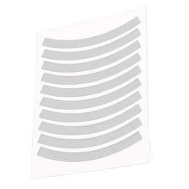 Imagem de Adesivos reflexivos para bicicletas Kids Balance, mini adesivos protetores universais de roda de bicicleta para acessórios de bicicleta Balance(Prata branca)