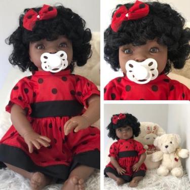 Boneca Bebê Reborn Negra Corpo de Silicone Realista Sofia em Promoção é no  Buscapé