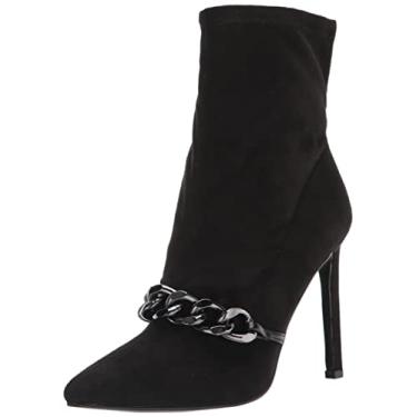 Imagem de NINE WEST Bota de cano curto feminina Timbaa2, Camurça preta, 8
