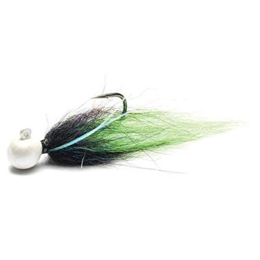 Imagem de Mustad Addicted Tailout Twitcher Jig 2,1 oz - Perola-Senyo Midnight - Máquina verde