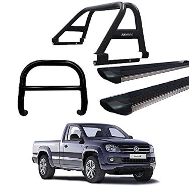 Imagem de Kit Quebra Mato+Estribo PRETO B +Santo An.H3 AMAROK CS PRETO