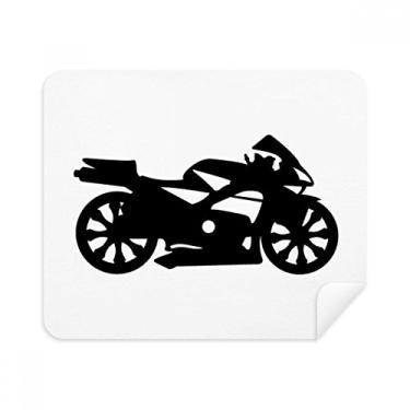 Imagem de Pano de limpeza mecânico de motocicleta com contorno preto, 2 peças, tecido de camurça