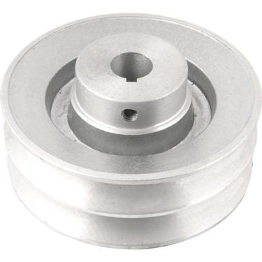 Imagem de Polia Alumínio 2 Canais Perfil B 120mm Com Furo 3/4" Vonder