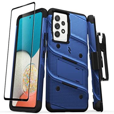 Imagem de ZIZO Conjunto de parafusos para Galaxy A53 5G capa com protetor de tela suporte coldre cordão - azul