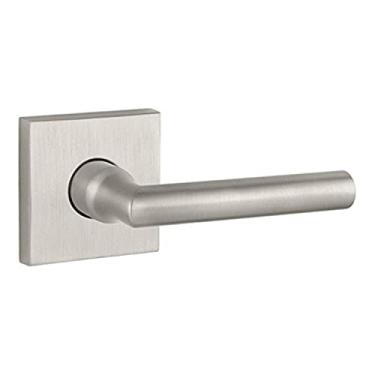Imagem de Baldwin Reserve ENTUBCSR150 Entry Tube Lever and Contemporary Square Rose Satin Nickel Finish