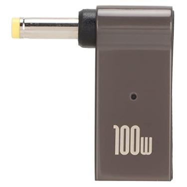 Imagem de Tipo C entrada fêmea para adaptador DC, cabo de alimentação para notebook 100W com chip de carregamento rápido PD Material liga de alumínio, material de escritório para laptop (5 * 1 mm)