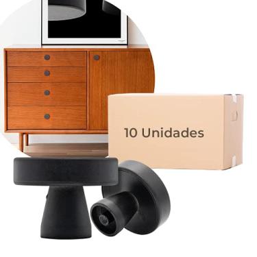 Imagem de Kit 10 Puxadores Ponto Penteadeira Dourado Para Movel 34mm (preto fosco)