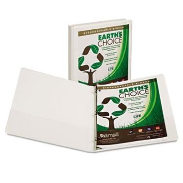 Imagem de Samsill Pacote Com 6 Fichários Biodegradáveis Earth'S Choice Capacidade De 1/2" Branco Da Samsill