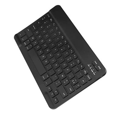 Imagem de Teclado bluetooth tablet, teclado bluetooth compacto portátil à prova de água francês inglês à prova de poeira para home office para telefone