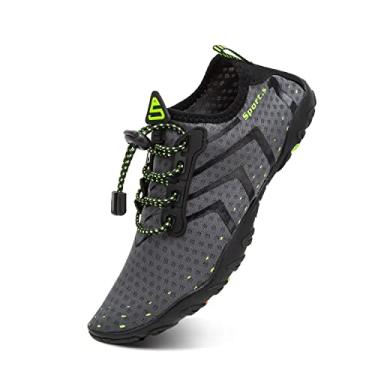 Imagem de YALOX Water Shoes – Meias masculinas femininas para natação ao ar livre, praia, descalço, secagem rápida, piscina, natação, ioga, surfe, exercício, A-927/cinza, 12 Women/10.5 Men