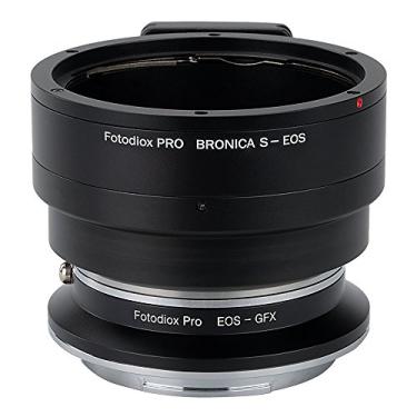 Imagem de Fotodiox Adaptador duplo para montagem de lentes Bronica S Mount e lentes Canon EOS (EF/EF-S) D/SLR para câmera sem espelho de formato médio GFX 50S G-Mount
