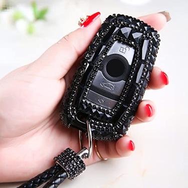 Imagem de CSHU Porta-chaves da capa do carro Porta-chaves Porta-chaves, adequado para BMW 520 525 f30 f10 F18 118i 320i 3 5 7 Série X3 X4 M3 M4 M5 E34 E36 E90, A, porta-chaves preto