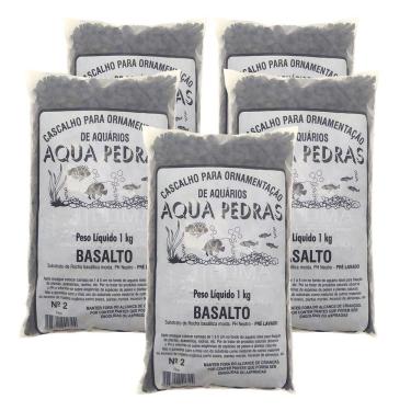 Imagem de Substrato Basalto p/ Aquários e Jardins Decoração N°2 -5kg