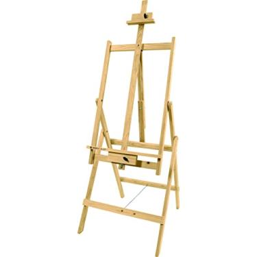 Imagem de Cavalete Estúdio para Pintura, Articulado, Linha Econômica, Suporta Telas até 1,00 m de altura, Trident, 14038, Madeira Pinus