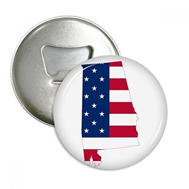 Imagem de Mapa dos Estados Unidos dos EUA, estrelas, listras, formato de bandeira, abridor de garrafas, ímã de geladeira, emblema multifuncional