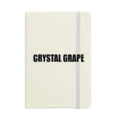 Imagem de Caderno de frutas cristal uva nome alimentos capa dura diário clássico presente A5