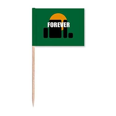 Imagem de Casal amor eterno um presente art déco moda palito de dente bandeiras marcadoras decoração de festa