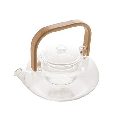 Imagem de WOLFF - Chaleira de Vidro Borossilicato com Alça de Bambu - 800ml - Resistente a Calor - Infusor de Chá