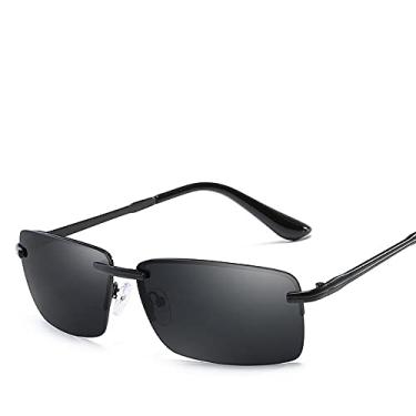 Imagem de Óculos de sol polarizados sem aro polarizados para homens com design de espelho all-fit Alloy Frame Óculos de proteção para dirigir Uv400 2