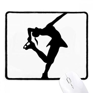 Imagem de Mousepad Outline Sport feminino, dança, patinação, borda costurada, tapete de borracha para jogos
