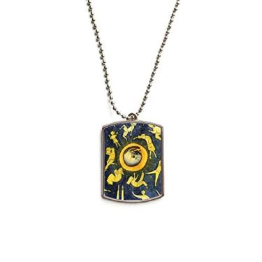 Imagem de DIYthinker Miaoji Pintura Aquarela Gato Lua Pessoas Corrente de Aço Inoxidável Colar com Pingente de Cachorro