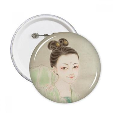 Imagem de Pintura de beleza tradicional chinesa verde, broches, emblema, botões, decoração, presente, 5 peças