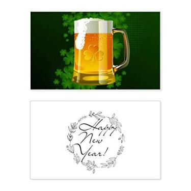 Imagem de Beer Ireland St.Patrick's Day Festival Ano Novo Cartão de felicitações Bless Message Present