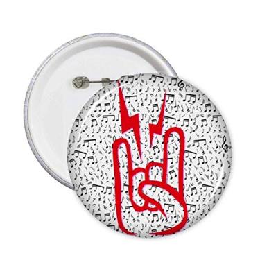 Imagem de Gesto Music Symbol Enthusiasm Pins Emblema Emblema Acessório Decoração 5 peças
