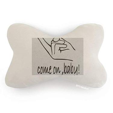 Imagem de DIYthinker Almofada de apoio de cabeça preta para decoração de pescoço com gesto personalizado