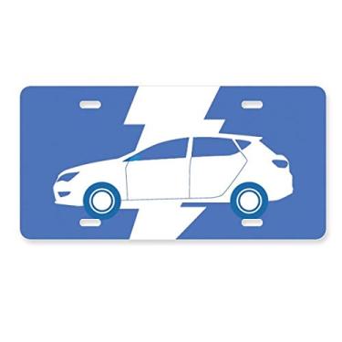 Imagem de DIYthinker Etiqueta de aço inoxidável para decoração de placa de carro com estampa ambiental de veículos energéticos