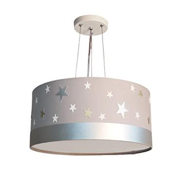 Imagem de Lustre Pendente Infantil Estrelas Cúpula 30x15 2E27 Cor: Cinza