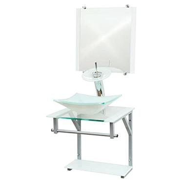 Imagem de Gabinete Branco de Vidro Para Banheiro 40cm CC33cm