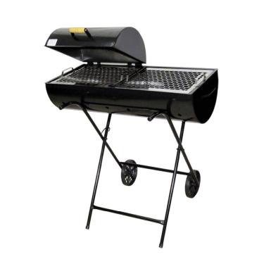Imagem de Churrasqueira Mega Grill Mista Grelha E Carrinho 92x78x30cm