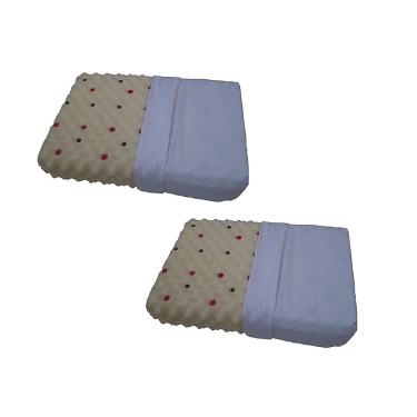 Imagem de Kit 2 Travesseiro Ortopédico Cervical Magnético Infravermelho longo Super Soft 12cm-Shalom Life