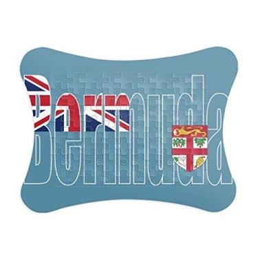 Imagem de Bermudas – Moldura de quebra-cabeça com nome da bandeira do país