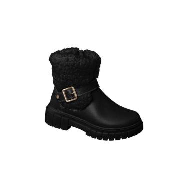 Imagem de Bota Infantil Feminina Ortopé Glam Boot com Lã Preta