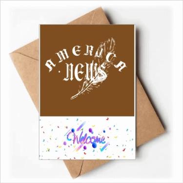 Imagem de National Information News Cartões de boas-vindas de volta Envelopes em branco