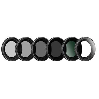 Imagem de Conjunto de filtros ND UV CPL compatível com Insta360 GO 3/GO 2 ND8/ND16/ND32/ND64 Filtros de densidade neutra CPL, filtro polarizador circular CPL, filtro de proteção UV, pacote com 6