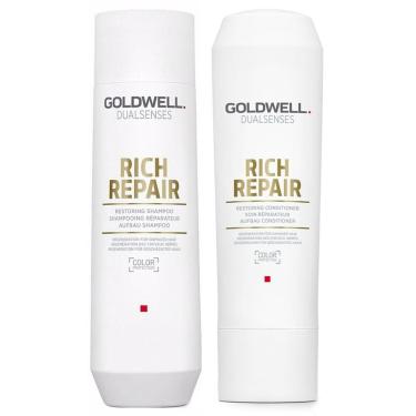 Imagem de Kit de shampoo e condicionador Goldwell s Rich Repair