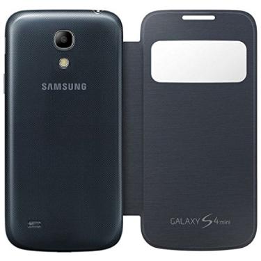 Imagem de Capa Flip S-view Samsung Galaxy S4 Mini I9190 I9192 I9195 - Preta - Igual 2691