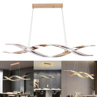 Imagem de Lustre Luminaria Pendente Molecular Dna 76w Led Luxo Espiral Moderno Teto Restaurante Sala