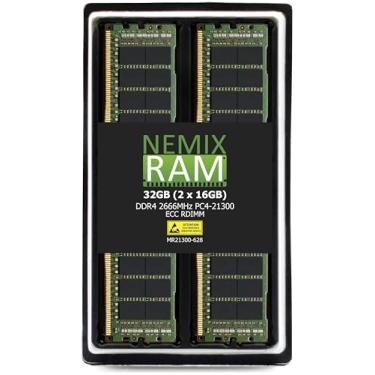 Imagem de NEMIX RAM Kit de memória de servidor registrado RDIMM 32GB (2X16GB) DDR4 2666MHZ PC4-21300 2Rx8 1.2V CL19 288-PIN ECC RDIMM