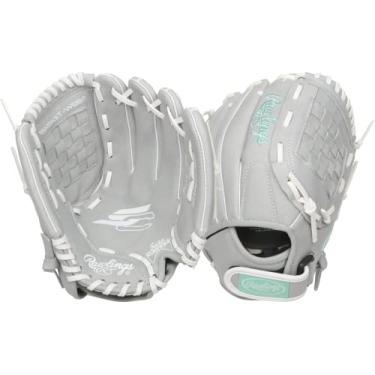 Imagem de Rawlings | Luva de softbol Sure Catch Series Fastpitch | azul-petróleo/cinza/branco | LHT | 28 cm