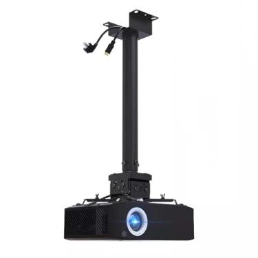 Imagem de Suporte de montagem para projetor, suporte de suspensão, suporte de projetor, suporte de suspensão universal, suporte de suspensão de teto, haste de suspensão telescópica fixa, suporte de projetor